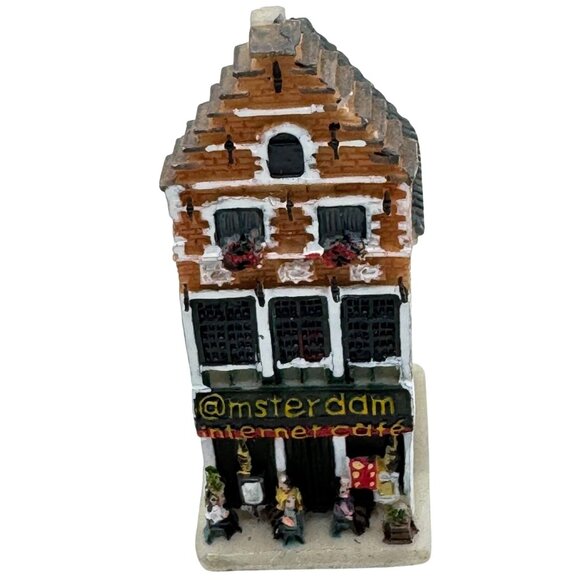Amsterdam Miniature Ceramic Canal House 5 Pc Figurines Decorative Collectibles - Picture 5 of 11